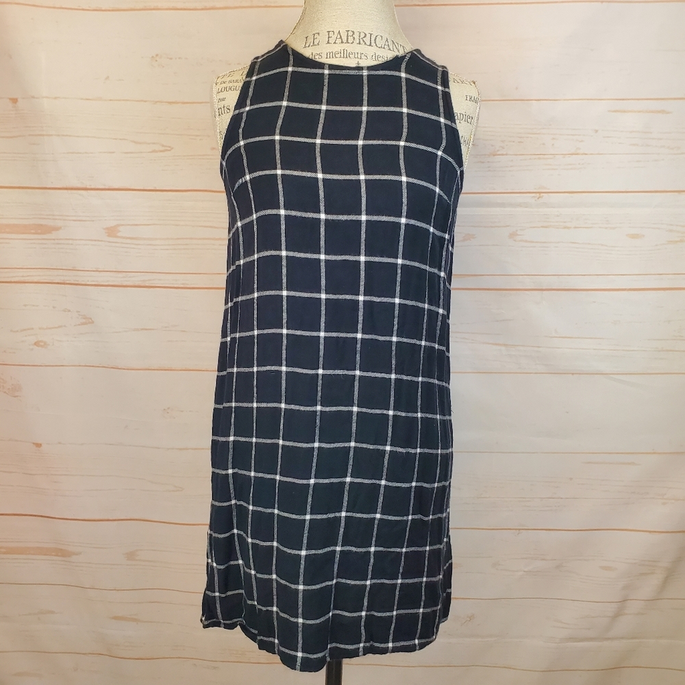 Olive & Oak Black and White Plaid Dress